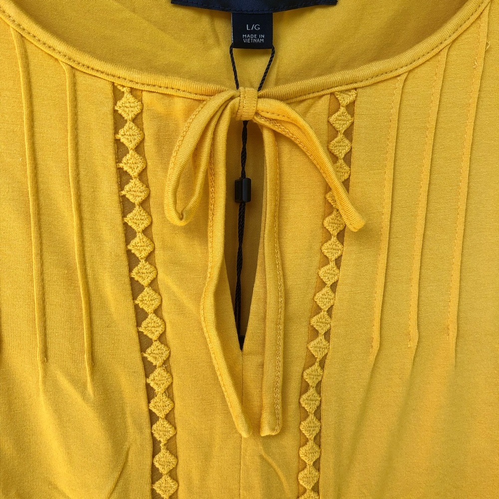 Tommy Hilfiger yellow sleeveless blouse NWT Women Large - Picture 7 of 13